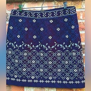Loft Embroidered Skirt. Woman’s Size 12